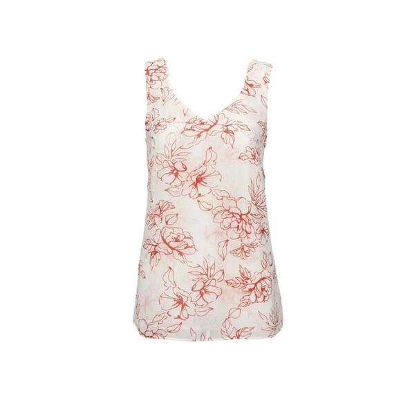 NWT CAbi #6325 Women's Multicolor Floral Print V-neck Stencil Top Size Medium - Picture 2 of 5